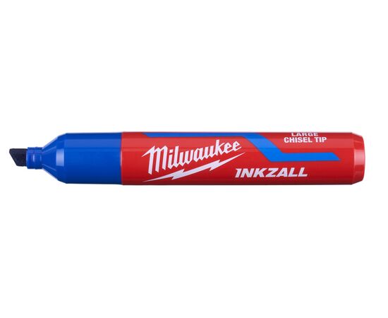 Маркер для стройплощадки Milwaukee INKZALL™ blue chisel tip marker L - 4932471557, фото , изображение 2