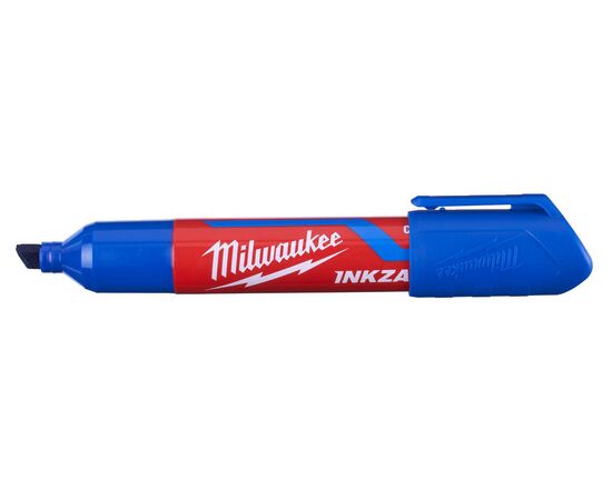 Маркер для стройплощадки Milwaukee INKZALL™ blue chisel tip marker L - 4932471557, фото , изображение 3