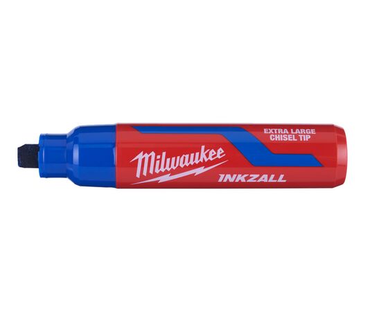 Маркер для стройплощадки Milwaukee INKZALL™ blue chisel tip marker XL - 4932471561, фото , изображение 2