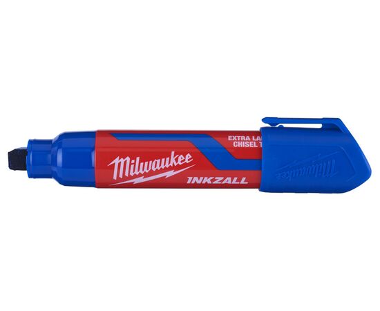 Маркер для стройплощадки Milwaukee INKZALL™ blue chisel tip marker XL - 4932471561, фото , изображение 3