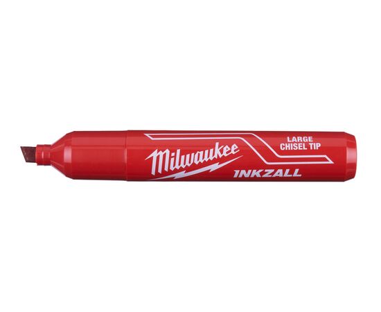 Маркер для стройплощадки Milwaukee INKZALL™ red chisel tip marker L - 4932471556, фото , изображение 2