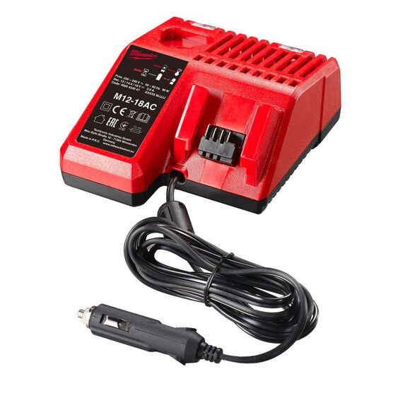 Автомобильное зарядное устройство Milwaukee M12-18 AC - 4932459205, Модель: M12-18 AC, внеший вид