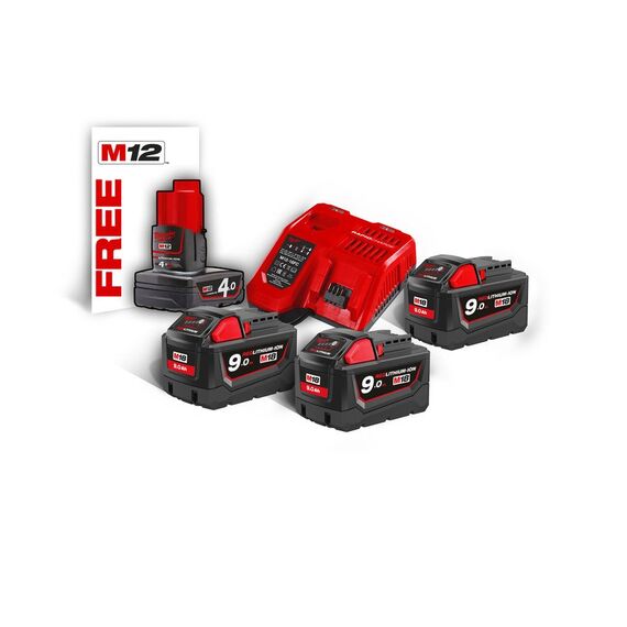 Энергокомплект Milwaukee M18 NRG-903 - 4933459219, Модель: M18 NRG-903, внеший вид