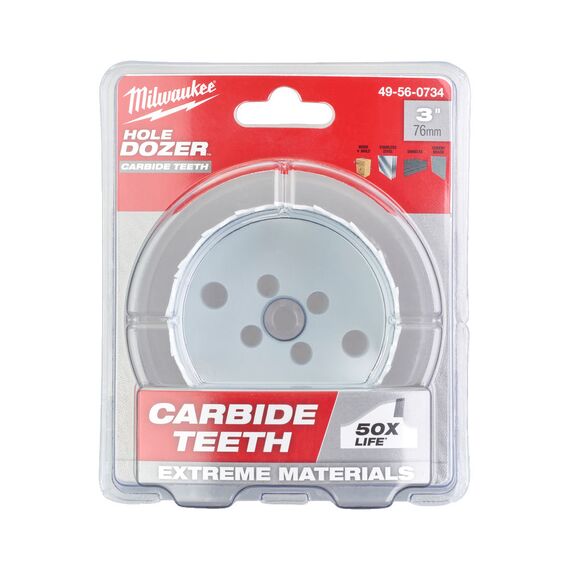 Биметаллическая коронка с твердосплавными зубьями Milwaukee HOLE DOZER CARBIDE 76 mm - 49560734, Диаметр: 76, Модель: HOLE DOZER CARBIDE 76 mm, внеший вид, изображение 2