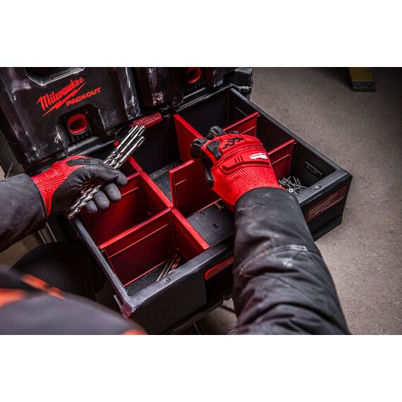 Кейс с выдвижными ящиками Milwaukee Packout 2 Drawer Tool Box - 4932472129, Модель: Packout 2 Drawer Tool Box, внеший вид, изображение 7