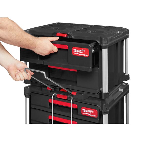 Кейс с выдвижными ящиками Milwaukee Packout 2 Drawer Tool Box - 4932472129, Модель: Packout 2 Drawer Tool Box, внеший вид, изображение 5