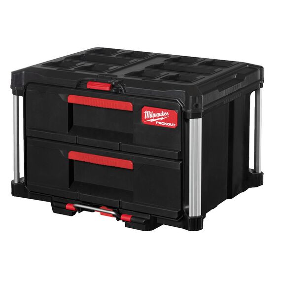 Кейс с выдвижными ящиками Milwaukee Packout 2 Drawer Tool Box - 4932472129, Модель: Packout 2 Drawer Tool Box, внеший вид, изображение 2