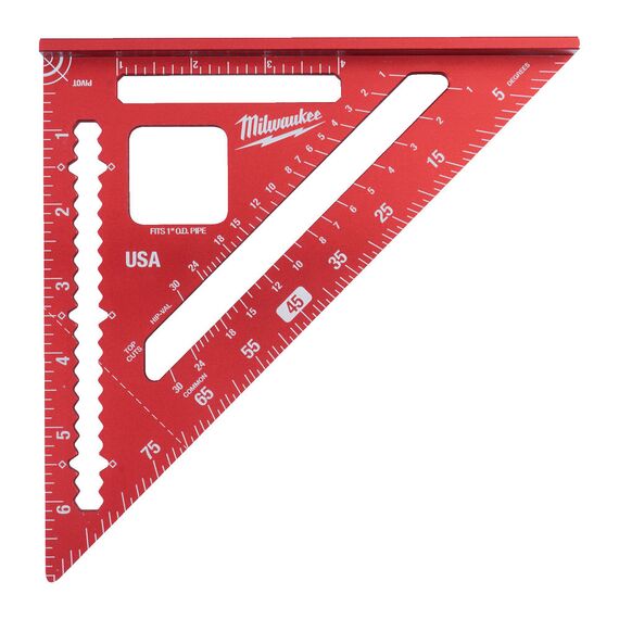 Треугольный угольник-транспортир дюймовый Milwaukee Rafter Square Imperial - 4932472123, Модель: Rafter Square Imperial, внеший вид