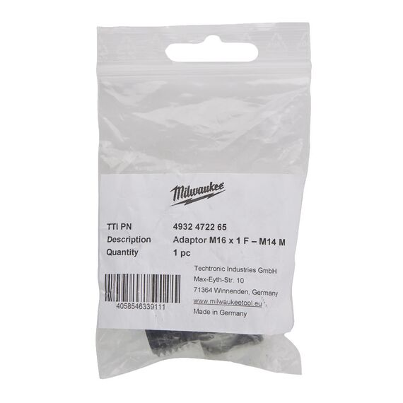 Адаптер для алмазных коронок M14 Milwaukee ADAPTOR M14 TO MILWAUKEE DIE GRINDER для установки на цанговые ПШМ - 4932472265, внеший вид, изображение 3