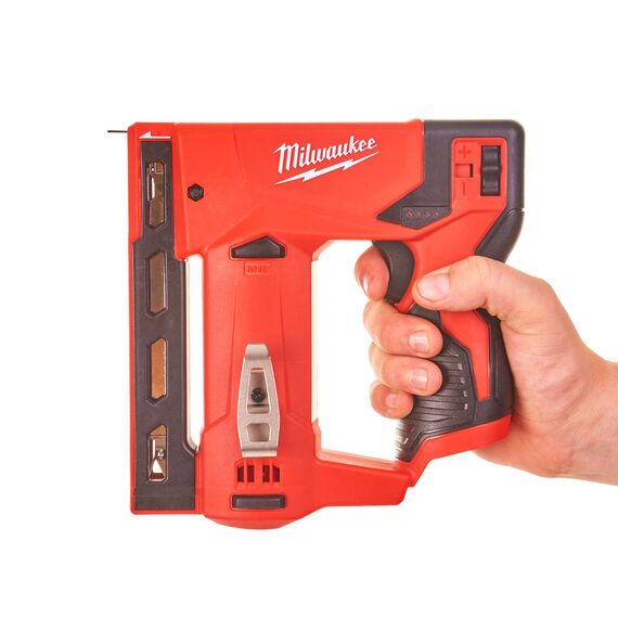 Аккумуляторный степлер Milwaukee M12 BST-0 - 4933459634, Модель: M12 BST-0, фото, изображение 5 Аккумуляторный степлер Milwaukee M12 BST-0 - 4933459634, Модель: M12 BST-0, внеший вид, изображение 5