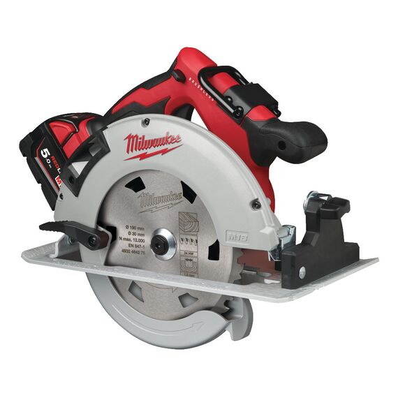 Аккумуляторная циркулярная пила по дереву и пластику Milwaukee M18 BLCS66-502X - 4933464591, внеший вид, изображение 2