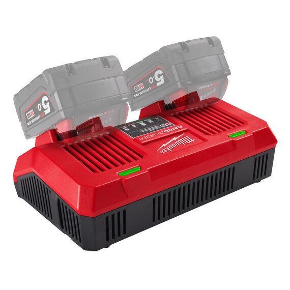 Быстрое зарядное устройство на два порта Milwaukee M18 DFC - 4932472073, Модель: M18 DFC, фото, изображение 3 Быстрое зарядное устройство на два порта Milwaukee M18 DFC - 4932472073, Модель: M18 DFC, внеший вид, изображение 3