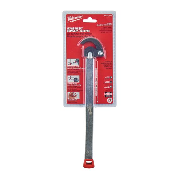 Самозажимной ключ для раковин и гибкой подводки Milwaukee BASIN WRENCH COMPACT 10-32 MM - 48227001, Модель: BASIN WRENCH COMPACT 10-32 MM, внеший вид, изображение 2