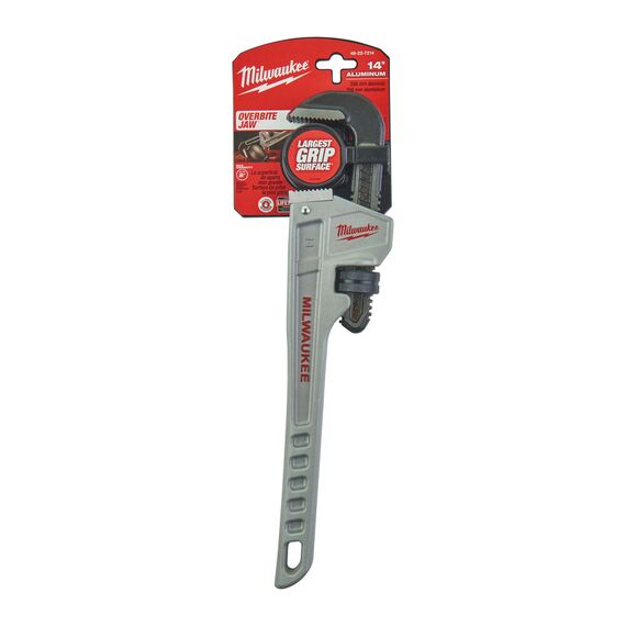 Алюминиевый разводной трубный ключ Milwaukee ALUMINIUM PIPE WRENCH 350 MM - 48227214, Модель: ALUMINIUM PIPE WRENCH 350 MM, внеший вид, изображение 2