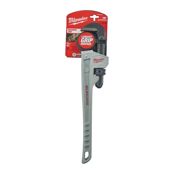 Алюминиевый разводной трубный ключ Milwaukee ALUMINIUM PIPE WRENCH 450 MM - 48227218, Модель: ALUMINIUM PIPE WRENCH 450 MM, фото, изображение 2 Алюминиевый разводной трубный ключ Milwaukee ALUMINIUM PIPE WRENCH 450 MM - 48227218, Модель: ALUMINIUM PIPE WRENCH 450 MM, внеший вид, изображение 2