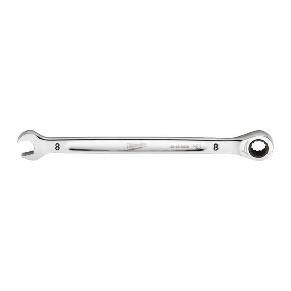 8 мм комбинированный ключ Maxbite с трещоткой Milwaukee 8 mm MAX BITE™ ratcheting combination spanner - 4932471501, Модель: 8 mm MAX BITE™ ratcheting combination spanner, внеший вид