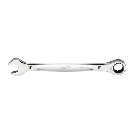 19 мм комбинированный ключ Maxbite с трещоткой Milwaukee 19 mm MAX BITE™ ratcheting combination spanner - 4932471512, Модель: 19 mm MAX BITE™ ratcheting combination spanner, внеший вид