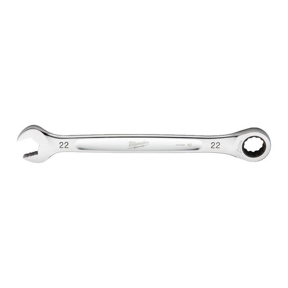 22 мм комбинированный ключ Maxbite с трещоткой Milwaukee 22 mm MAX BITE™ ratcheting combination spanner - 4932471515, Модель: 22 mm MAX BITE™ ratcheting combination spanner, внеший вид
