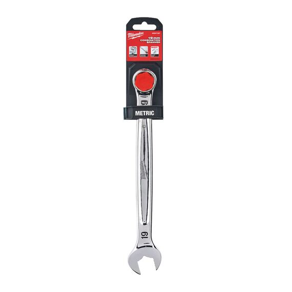19 мм Maxbite комбинированный ключ Milwaukee 19 mm MAX BITE™ combination spanner - 4932471527, Модель: 19 mm MAX BITE™ combination spanner, внеший вид, изображение 2