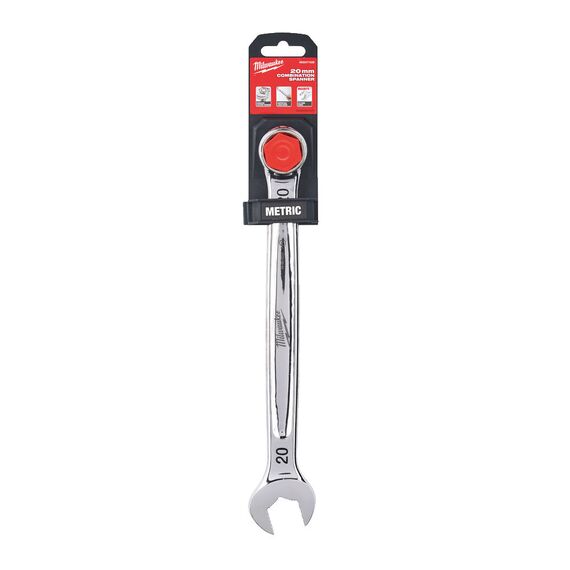 20 мм Maxbite комбинированный ключ Milwaukee 20 mm MAX BITE™ combination spanner - 4932471528, Модель: 20 mm MAX BITE™ combination spanner, внеший вид, изображение 2