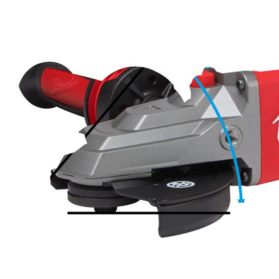 Аккумуляторная углошлифовальная машина с плоским редуктором Milwaukee M18 FSAGF125XB-0X - 4933478438, внеший вид, изображение 7