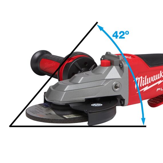 Аккумуляторная углошлифовальная машина с плоским редуктором Milwaukee M18 FSAGF125XPDB-0X - 4933478439, внеший вид, изображение 7