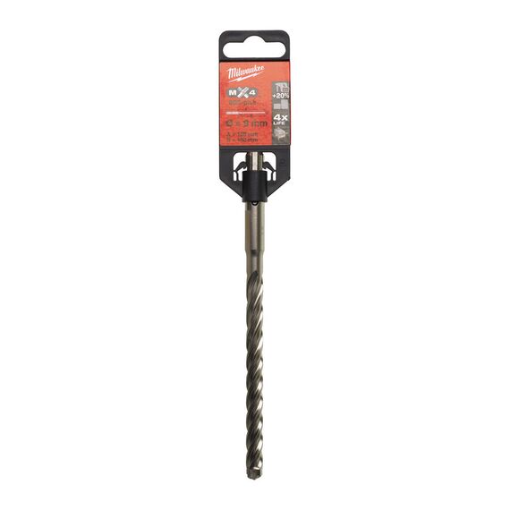 Бур Milwaukee MX4 SDS-Plus 9 x 160 MM - 4932352944, Диаметр: 9, Модель: MX4 SDS-Plus 9 x 160 MM, Длина (мм): 160, внеший вид, изображение 2
