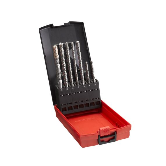 Набор буров Milwaukee MX4 SDS-Plus drill bit set 5-12 MM 7pc - 4932478626, Диаметр: SET, Модель: MX4 SDS-Plus drill bit set 5-12 MM 7pc, внеший вид, изображение 2