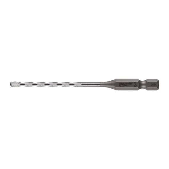 Сверло по мультиматериалам Milwaukee SHOCKWAVE™ Carbide Multi-Material Drill Bit 3 x 90 - 4932471091, Диаметр: 3, Модель: SHOCKWAVE™ Carbide Multi-Material Drill Bit 3 x 90, Длина (мм): 90, внеший вид