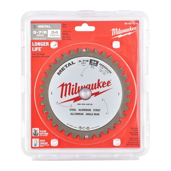 Пильный диск по металлу Milwaukee CSB P M 150 x 20 x 1,6 x 34 для циркулярной пилы - 48404215, Диаметр диска (мм): 150, Посадочный диаметр (мм): 20, Модель: CSB P M 150 x 20 x 1,6 x 34, внеший вид, изображение 2