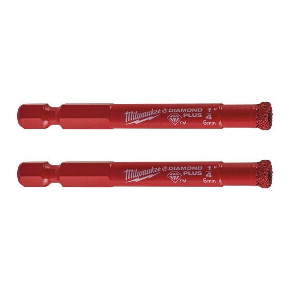 Алмазная коронка Milwaukee DIAMOND PLUS 6 mm 2pc - 4932479232, Модель: DIAMOND PLUS 6 mm 2pc, внеший вид