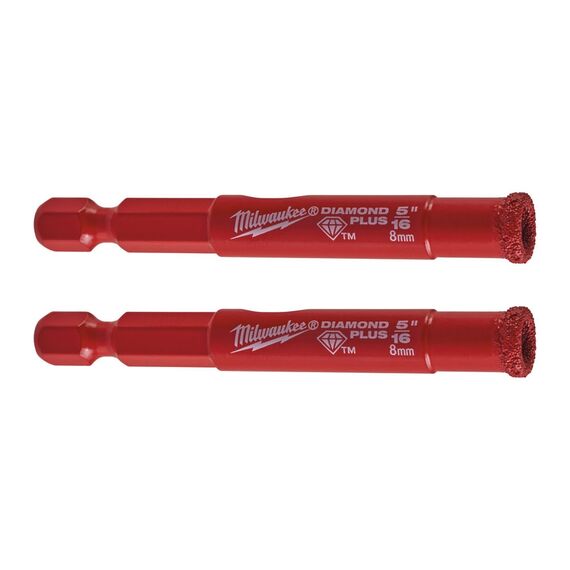 Алмазная коронка Milwaukee DIAMOND PLUS 8 mm 2pc - 4932479233, Модель: DIAMOND PLUS 8 mm 2pc, внеший вид