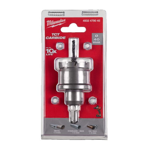 Коронка по металлу Milwaukee Holesaw TCT 40mm - 4932479045, Диаметр: 40, Модель: Holesaw TCT 40mm, внеший вид, изображение 2