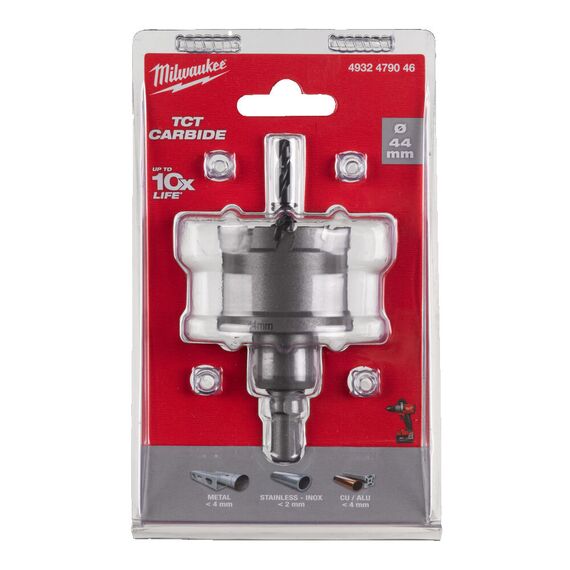 Коронка по металлу Milwaukee Holesaw TCT 44mm - 4932479046, Диаметр: 44, Модель: Holesaw TCT 44mm, внеший вид, изображение 2