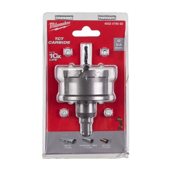 Коронка по металлу Milwaukee Holesaw TCT 54mm - 4932479050, Диаметр: 54, Модель: Holesaw TCT 54mm, внеший вид, изображение 2
