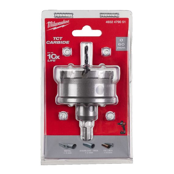 Коронка по металлу Milwaukee Holesaw TCT 60mm - 4932479051, Диаметр: 60, Модель: Holesaw TCT 60mm, внеший вид, изображение 2