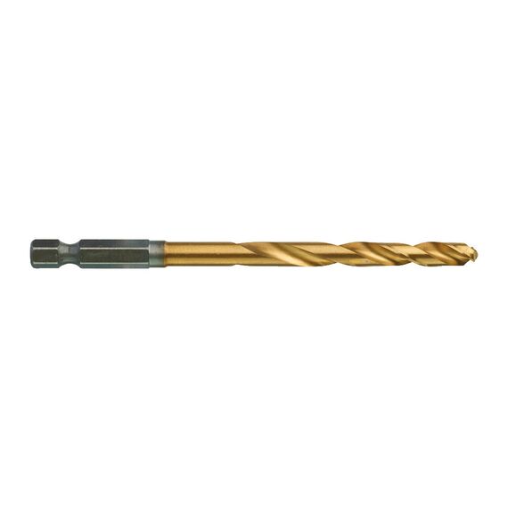 Сверло по металлу с шестигранным хвостовиком Milwaukee Shockwave HSS-G TiN Red Hex 6 mm 10 pcs - 4932478181, Диаметр: 6, Модель: Shockwave HSS-G TiN Red Hex 6 mm 10 pcs, Длина (мм): 105, внеший вид