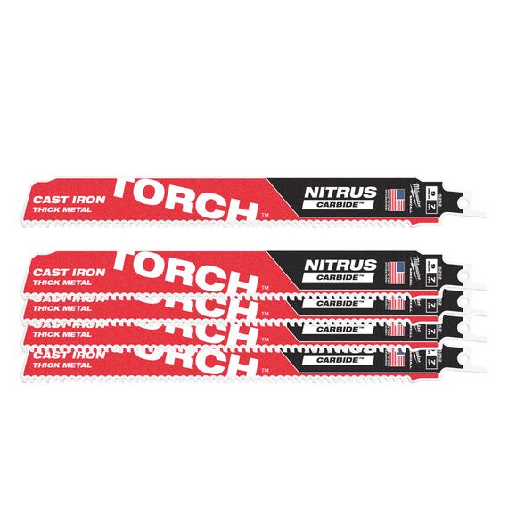 Сабельное полотно Milwaukee TCT TORCH NITRUS 230 x 7 5PC - 48005562, Модель: TCT TORCH NITRUS 230 x 7 5PC, внеший вид