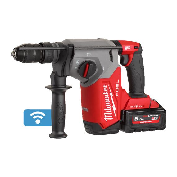 Аккумуляторный перфоратор Milwaukee M18 ONEFHX-552X - 4933478504, Модель: M18 ONEFHX-552X, фото, изображение 4 Аккумуляторный перфоратор Milwaukee M18 ONEFHX-552X - 4933478504, Модель: M18 ONEFHX-552X, внеший вид, изображение 4