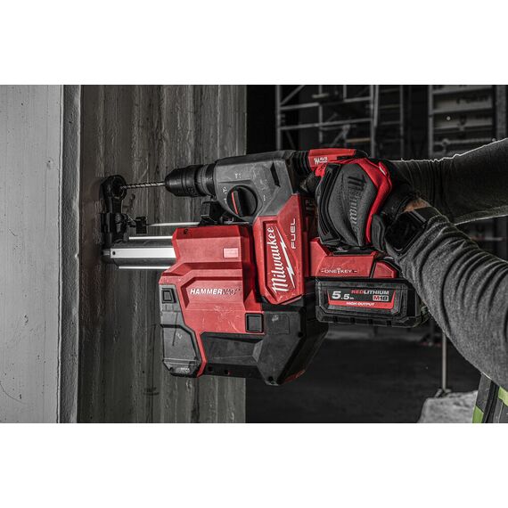 Аккумуляторный перфоратор Milwaukee M18 ONEFHXDEL-552C с системой пылеудаления - 4933478506, внеший вид, изображение 5