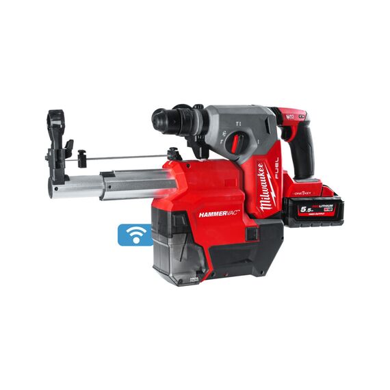Аккумуляторный перфоратор Milwaukee M18 ONEFHXDEL-552C с системой пылеудаления - 4933478506, внеший вид, изображение 2