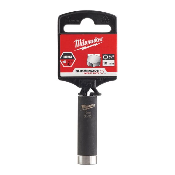 Ударная головка Milwaukee 10 MM ¼˝ IMPACT SOCKET удлиненная - 4932478004, Модель: 10 MM ¼˝ IMPACT SOCKET, фото, изображение 2 Ударная головка Milwaukee 10 MM ¼˝ IMPACT SOCKET удлиненная - 4932478004, Модель: 10 MM ¼˝ IMPACT SOCKET, внеший вид, изображение 2