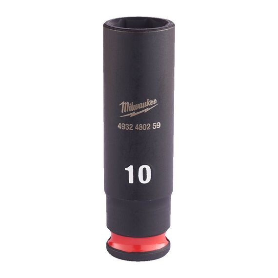 Ударная головка Milwaukee 10 MM ¼˝ IMPACT SOCKET DEEP удлиненная - 4932480259, Модель: 10 MM ¼˝ IMPACT SOCKET DEEP, внеший вид