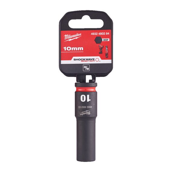 Ударная головка Milwaukee 10 MM ⅜˝ IMPACT SOCKET DEEP удлиненная - 4932480284, Модель: 10 MM ⅜˝ IMPACT SOCKET DEEP, фото, изображение 2 Ударная головка Milwaukee 10 MM ⅜˝ IMPACT SOCKET DEEP удлиненная - 4932480284, Модель: 10 MM ⅜˝ IMPACT SOCKET DEEP, внеший вид, изображение 2