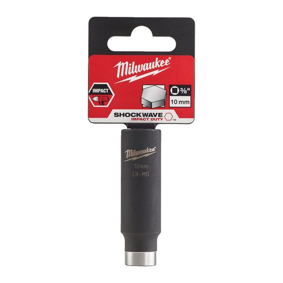 Ударная головка Milwaukee 10 MM ⅜˝ IMPACT SOCKET-LONG удлиненная - 4932478022, Модель: 10 MM ⅜˝ IMPACT SOCKET-LONG, фото, изображение 2 Ударная головка Milwaukee 10 MM ⅜˝ IMPACT SOCKET-LONG удлиненная - 4932478022, Модель: 10 MM ⅜˝ IMPACT SOCKET-LONG, внеший вид, изображение 2