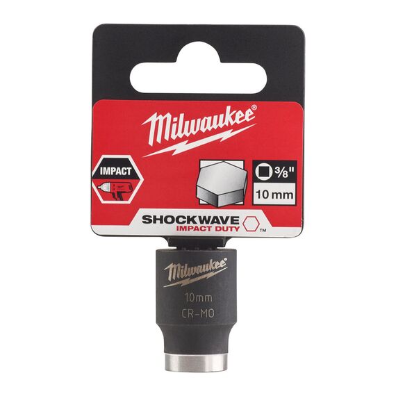 Ударная головка Milwaukee 10 MM ⅜˝ IMPACT SOCKET-SHORT укороченная - 4932478009, Модель: 10 MM ⅜˝ IMPACT SOCKET-SHORT, внеший вид, изображение 2