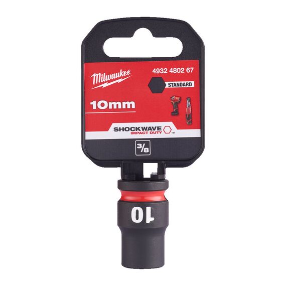 Ударная головка Milwaukee 10 MM ⅜˝ IMPACT SOCKET STD - 4932480267, Модель: 10 MM ⅜˝ IMPACT SOCKET STD, внеший вид, изображение 2