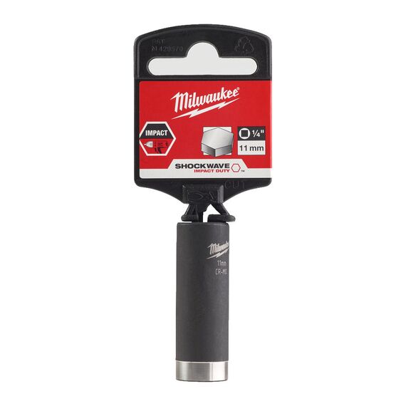 Ударная головка Milwaukee 11 MM ¼˝ IMPACT SOCKET удлиненная - 4932478005, Модель: 11 MM ¼˝ IMPACT SOCKET, фото, изображение 2 Ударная головка Milwaukee 11 MM ¼˝ IMPACT SOCKET удлиненная - 4932478005, Модель: 11 MM ¼˝ IMPACT SOCKET, внеший вид, изображение 2
