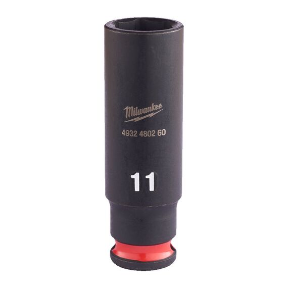 Ударная головка Milwaukee 11 MM ¼˝ IMPACT SOCKET DEEP удлиненная - 4932480260, Модель: 11 MM ¼˝ IMPACT SOCKET DEEP, внеший вид