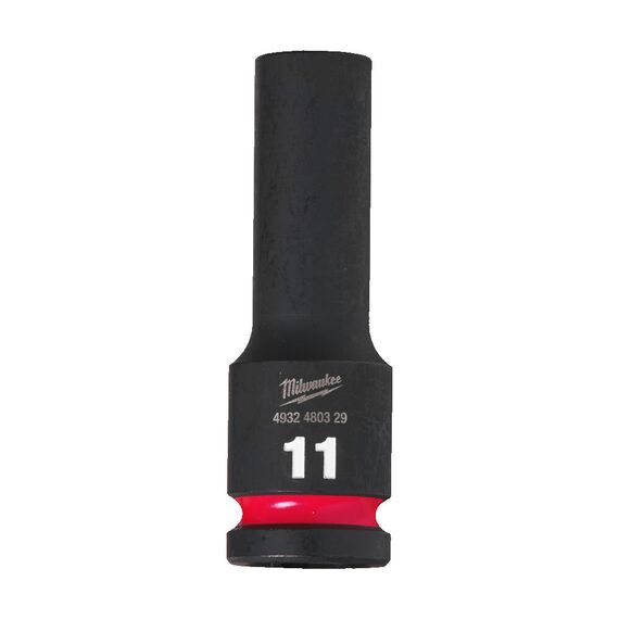 Ударная головка Milwaukee 11 MM ½˝ IMPACT SOCKET DEEP удлиненная - 4932480329, Модель: 11 MM ½˝ IMPACT SOCKET DEEP, внеший вид